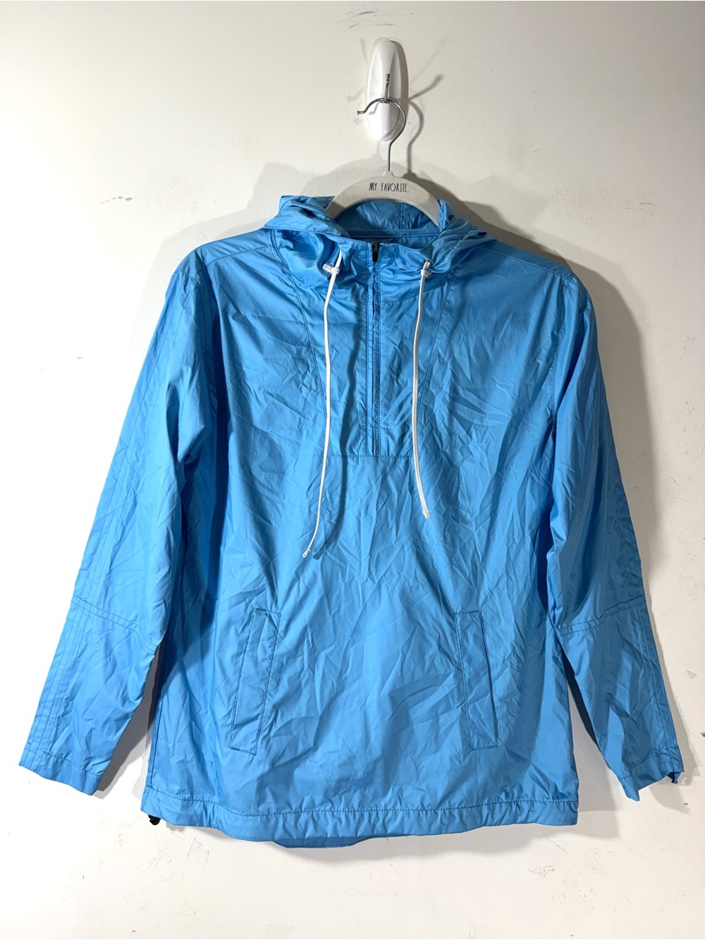 Peter Millar Womens 1/4 Zip Hooded Windbreaker sz XS Blue Golf Performance